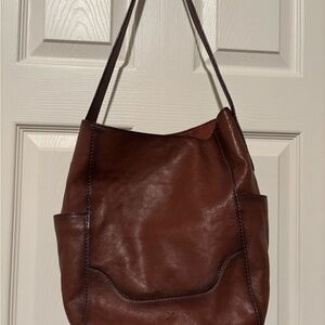 NWT Frye Brown Genuine Leather Shoulder Bag